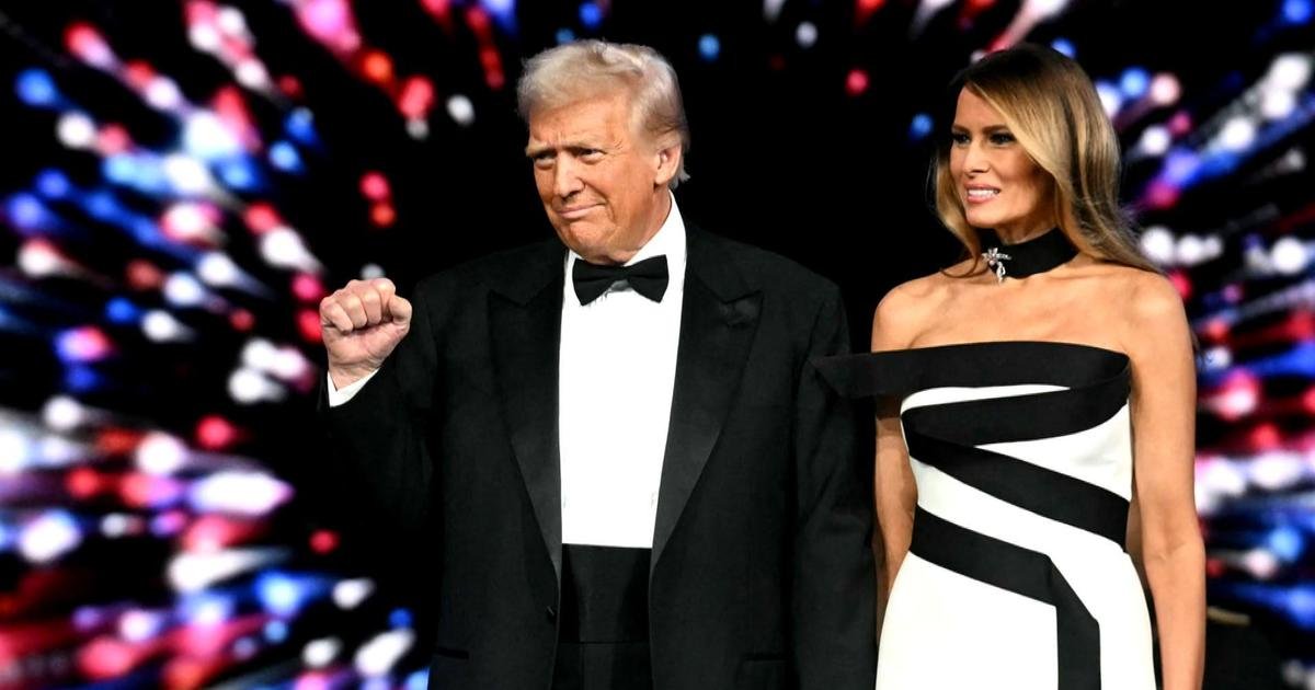 President Trump and first lady Melania attend inaugural balls after busy first day