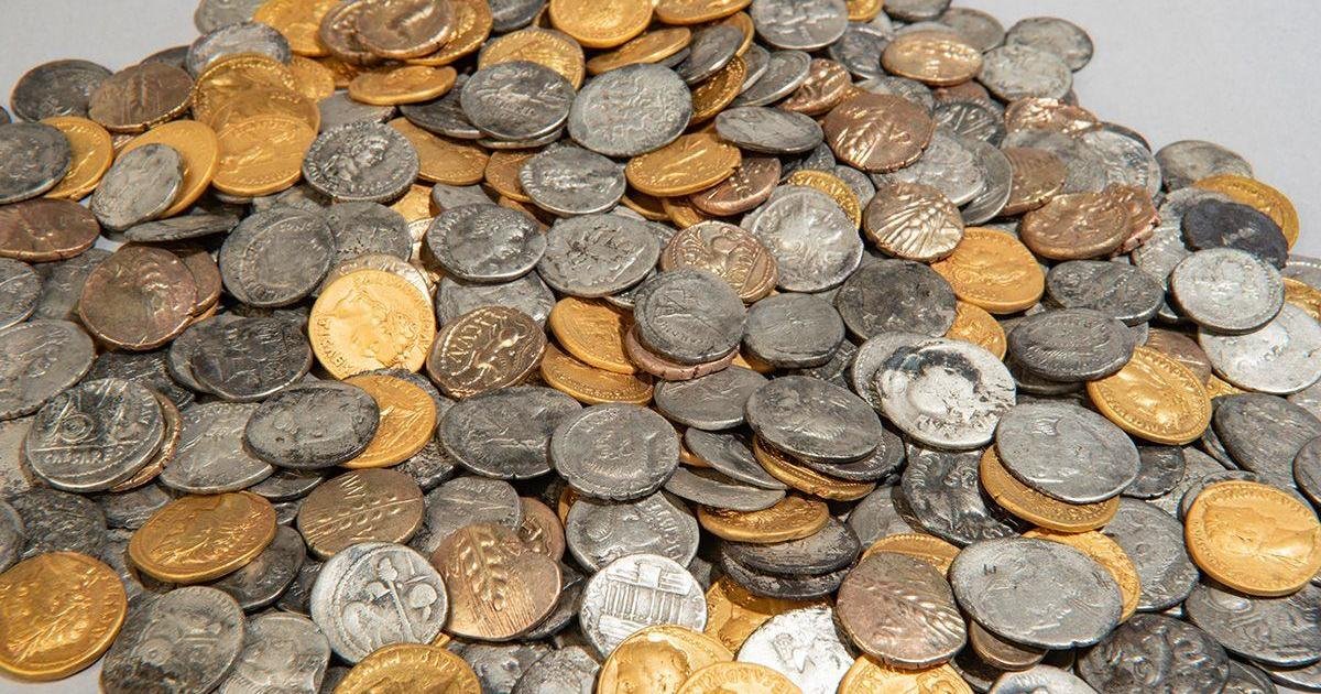 Hundreds of gold and silver coins buried 2,000 years ago unearthed by metal detectorists in the Netherlands