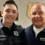 Man who followed in the footsteps of officer who rescued him has life update