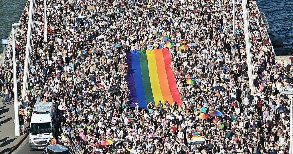 Hungary's LGTBQ community defies government ban to march in Budapest Pride