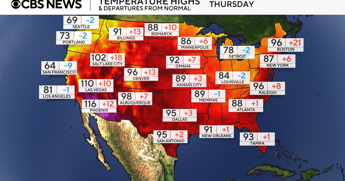 Maps show heat wave forecast across much of U.S. Here's what to know.