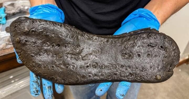 "Unusually large" 2,000-year-old shoes unearthed at a Roman site in northern England